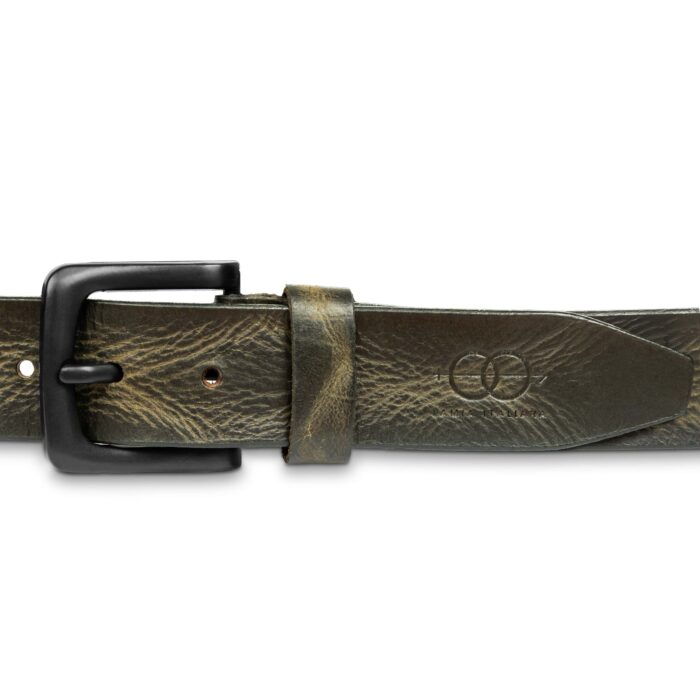 Serpentessa Genuine Leather Belt – Matte Black, Adjustable & Gift-Ready (Jade Green) - Image 3
