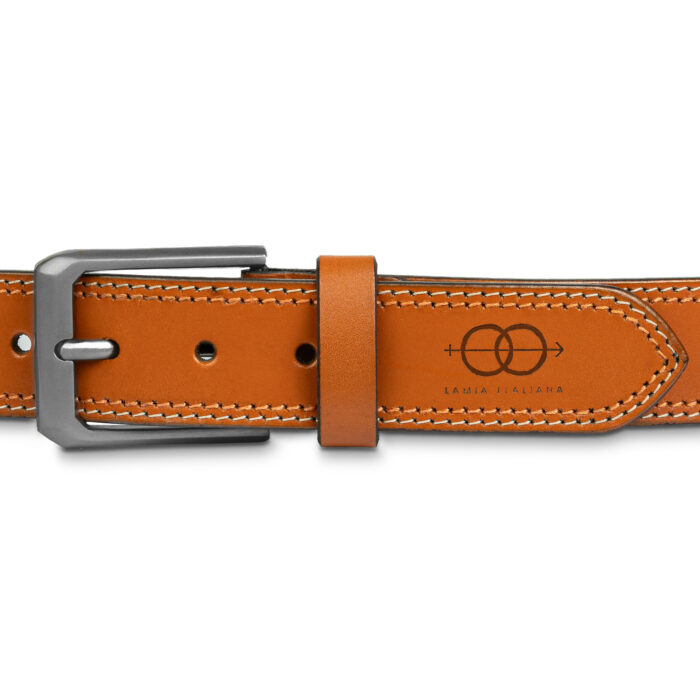 Hand-Stitched Genuine Leather Belt – Matte Buckle, Formal & Casual Wear - Image 4