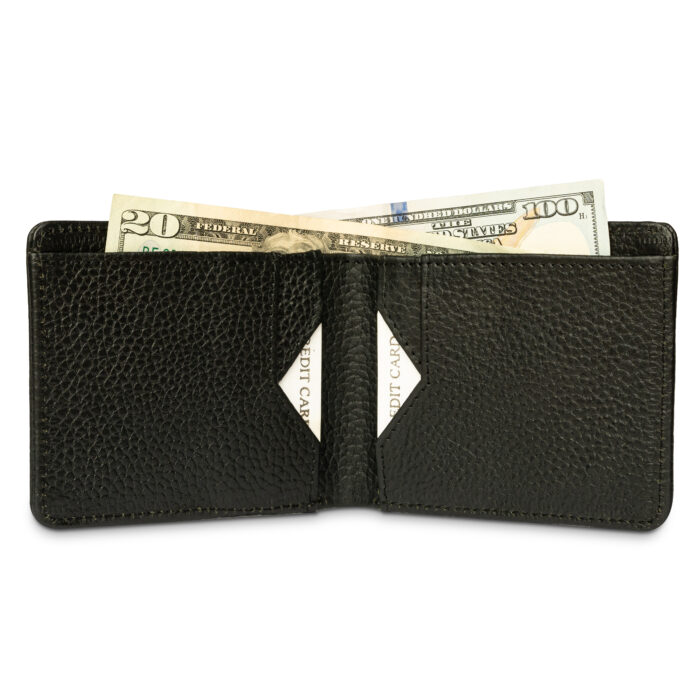 Velato NeoSlim Leather Wallet – RFID Protected with Hidden Pockets & Card Slots (Black) - Image 3