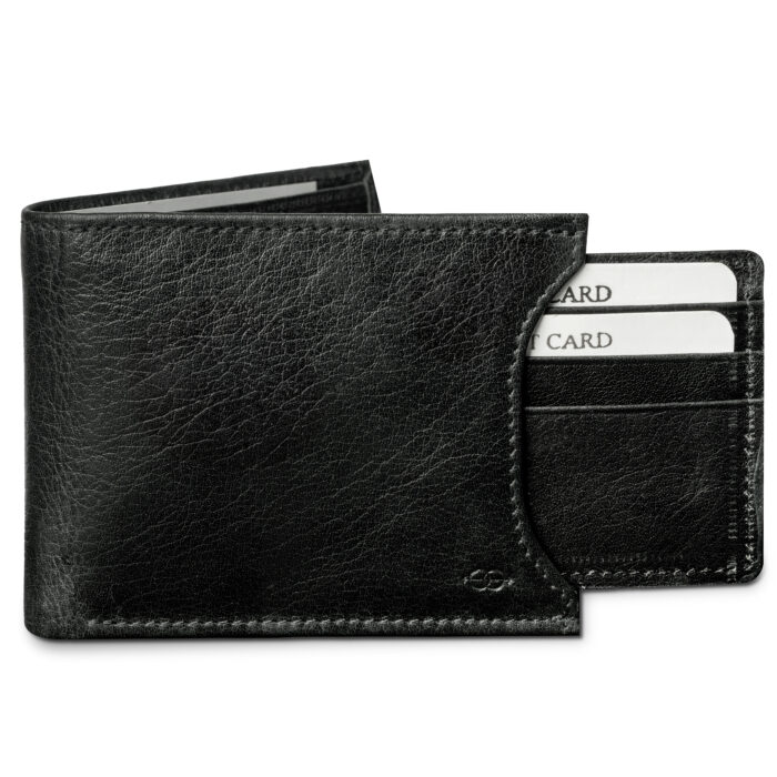 Cavalino - Quick Draw Bifold Premium Leather Wallet – RFID Secure with Hidden Pockets & Card Holder (Black) - Image 2