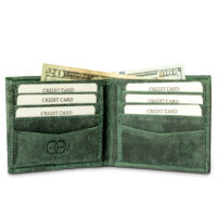 Cavalino - Quick Draw Bifold Premium Leather Wallet – RFID Secure with Hidden Pockets & Card Holder (Muted Green) - Image 3