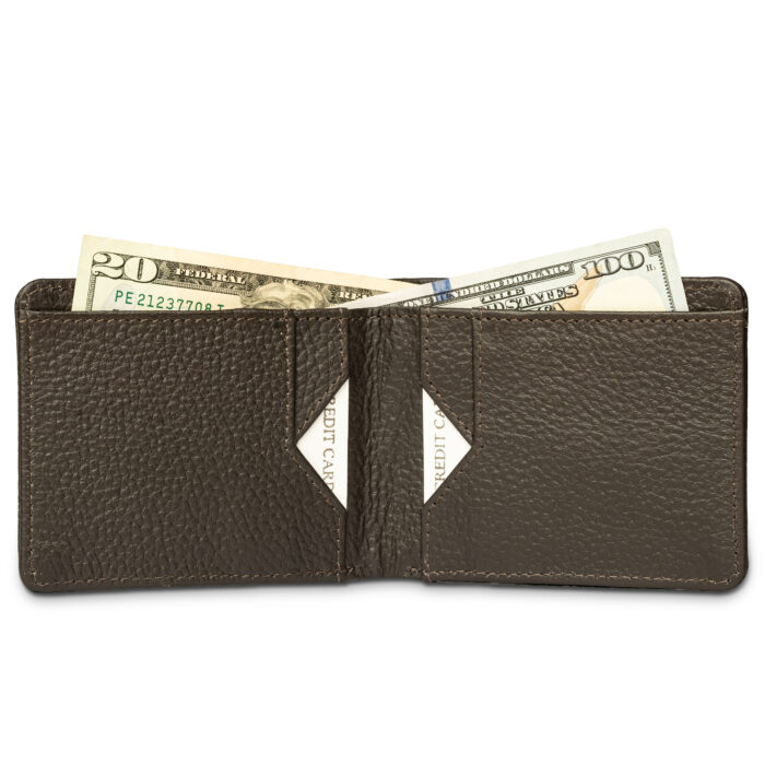 Velato NeoSlim Leather Wallet – RFID Protected with Hidden Pockets & Card Slots (Brown) - Image 3