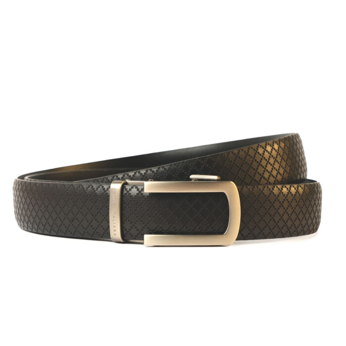 Gravato- Laser engraved Leather belt (Black)
